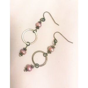 Dangling eclectic boho earrings.
